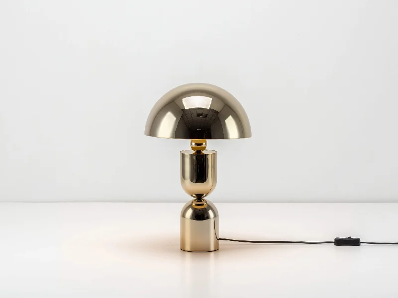 Brass mushroom dome table lamp