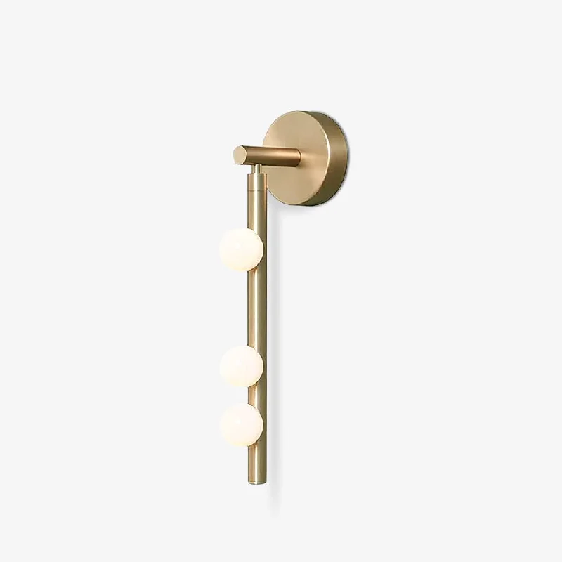 Brass Glass Tube Wall Lamp