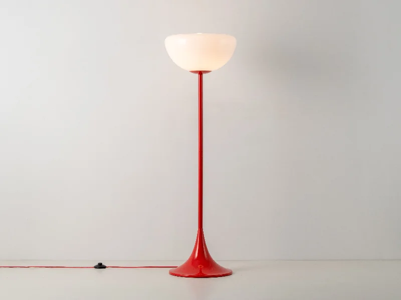 Jam red glass bowl floor lamp