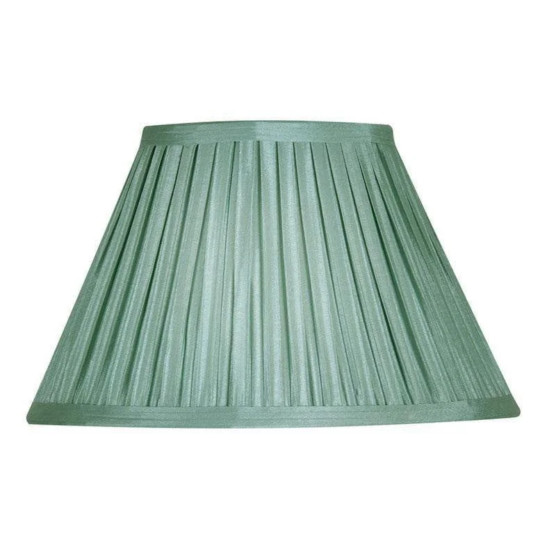 Oaks Lighting 16" Box Pleat Green Faux Silk Lamp Shade