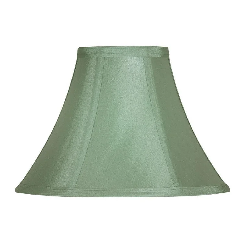 Oaks Lighting 16" Empire Green Faux Silk Lamp Shade