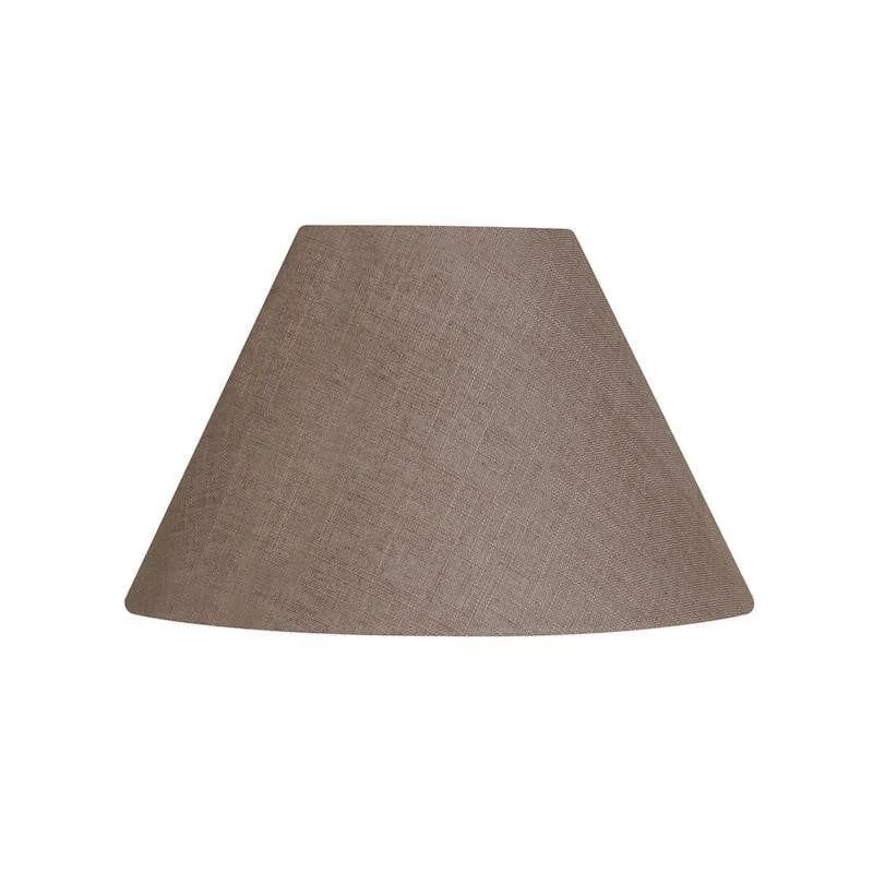 Oaks Lighting 16" Linen Coolies Mocha Lamp Shade