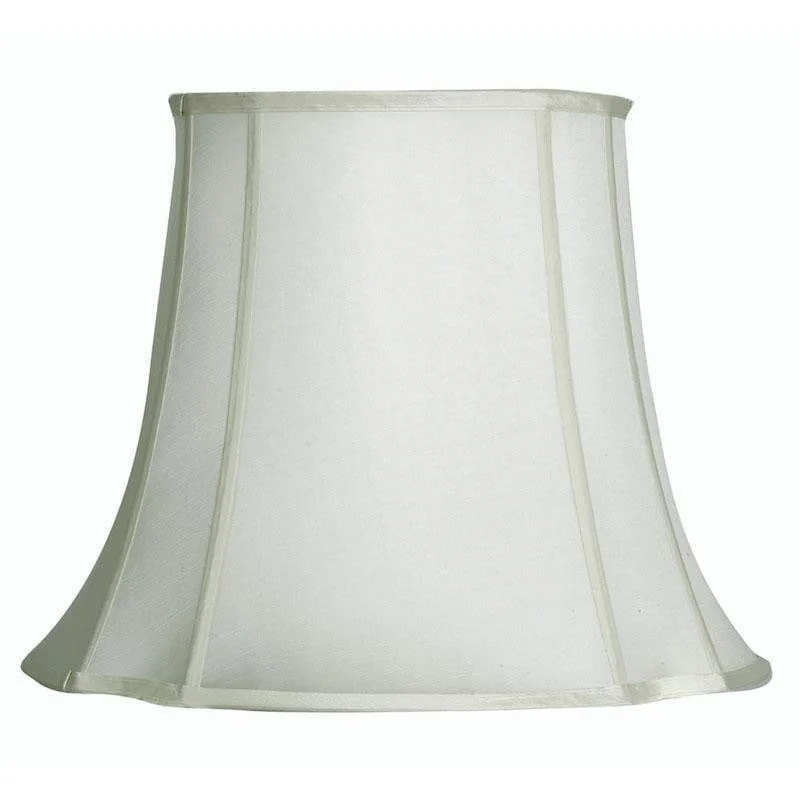 Oaks Lighting 17" Oval Square Ivory Faux Silk Lamp Shade