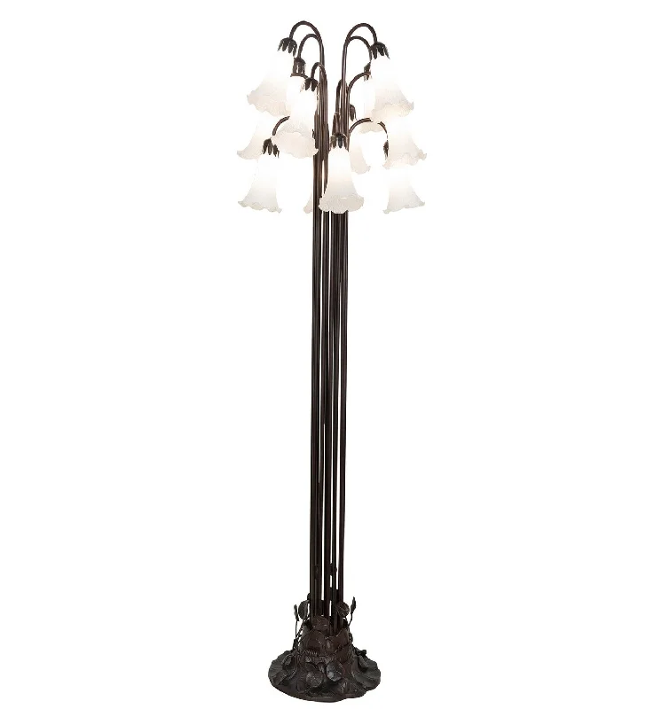 White 12 Light Floor Lamp