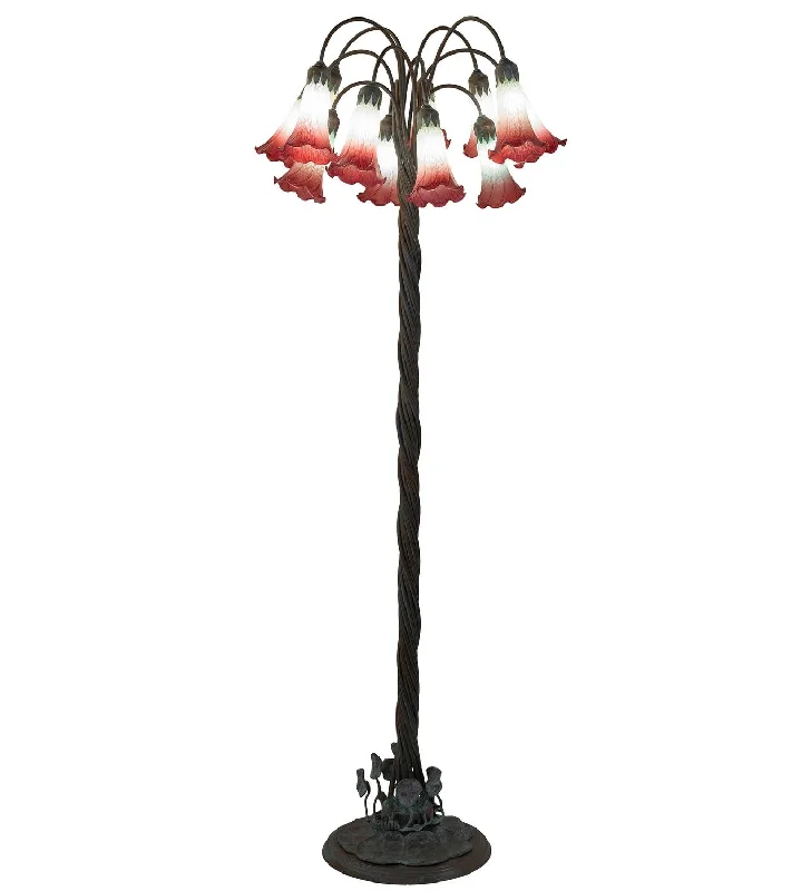 Pink/White 12 Light Floor Lamp