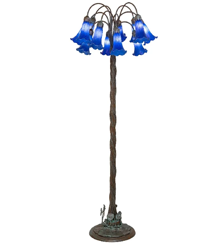 Blue 12 Light Floor Lamp