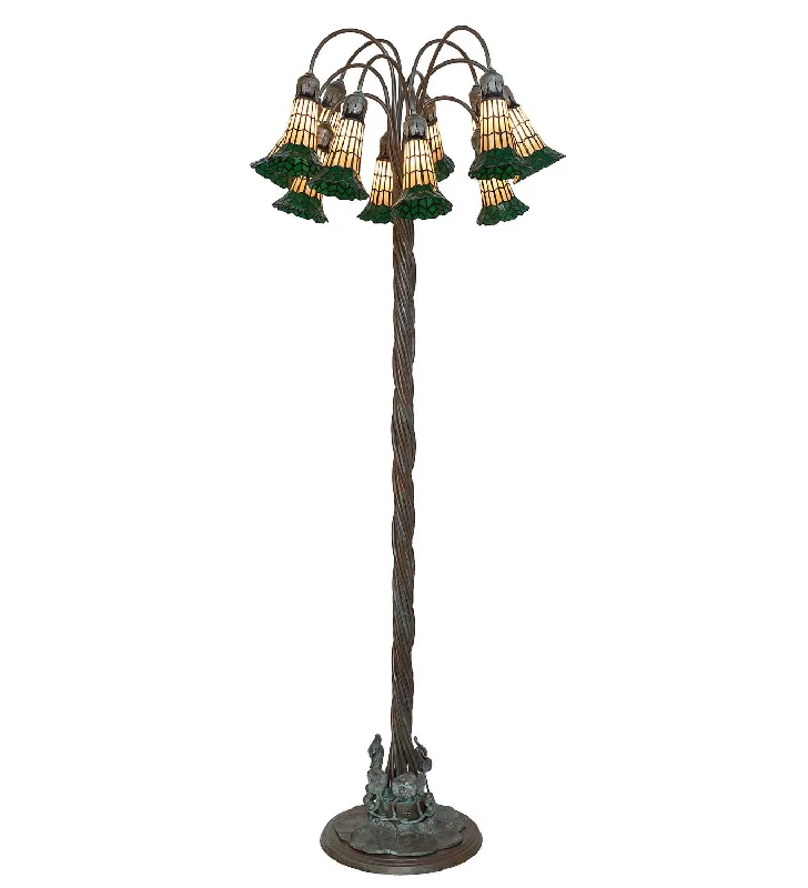 Stained Glass Pond Lily 12 Light Floor Lamp