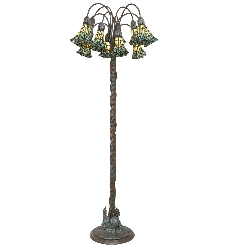 Stained Glass Pond Lily 12 Light Floor Lamp