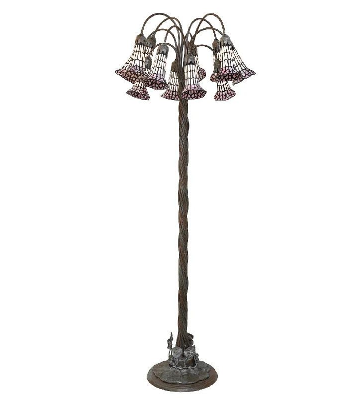 Stained Glass Pond Lily 12 Light Floor Lamp