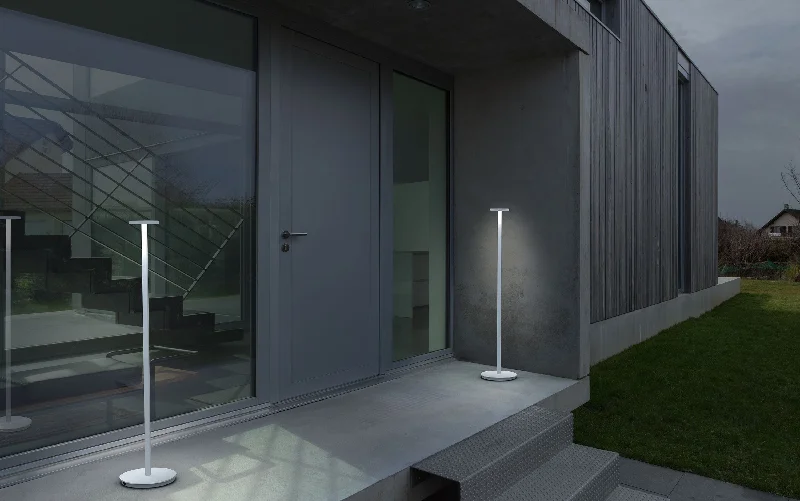 Pablo Designs Luci Satin Aluminum Floor Lamp