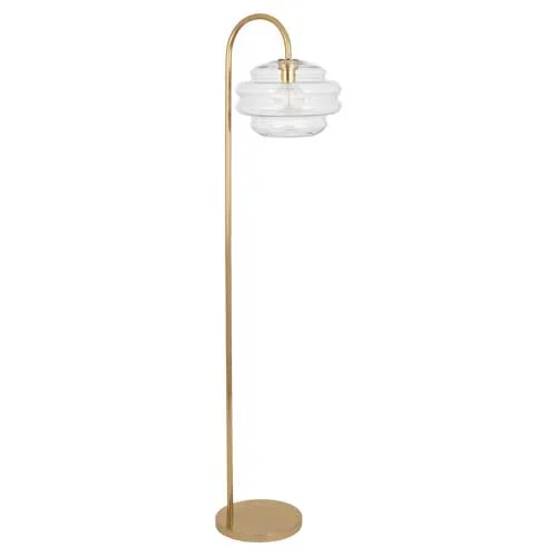 Robert Abbey Horizon Clear Glass Floor Lamp