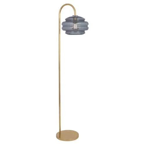 Robert Abbey Horizon Smoke Grey Glass Floor Lamp