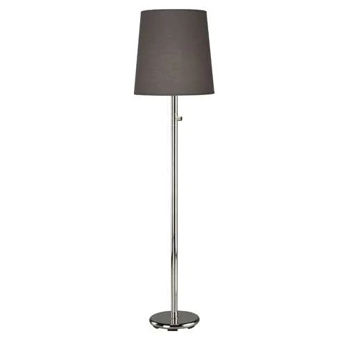 Polished Nickel / Smoke Grey Fabric Shade