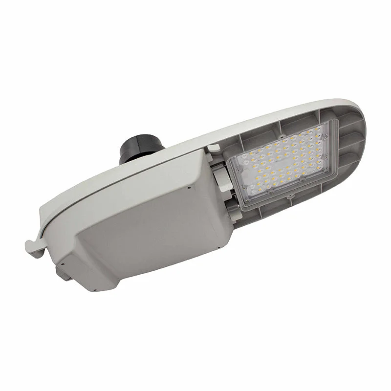 LED Roadway/CobraHead Light, 80 Watt, 120-277V, 10800 Lumens, 3000K or 5000K, Light Gray Finish