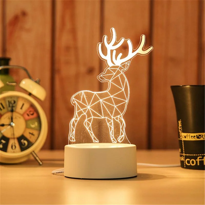 Whimsical 3D LED Night Lights Collection - Sika deer